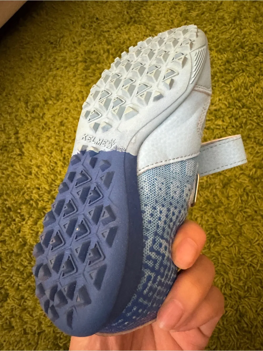 KELME Kids' Light Blue Velcro Athletic Sneakers
